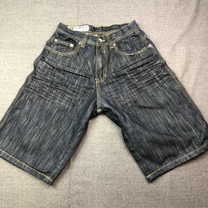 South Pole Shorts Mens 30 Baggy Skater Y2K Dark Blue Denim Classic Retro Jean